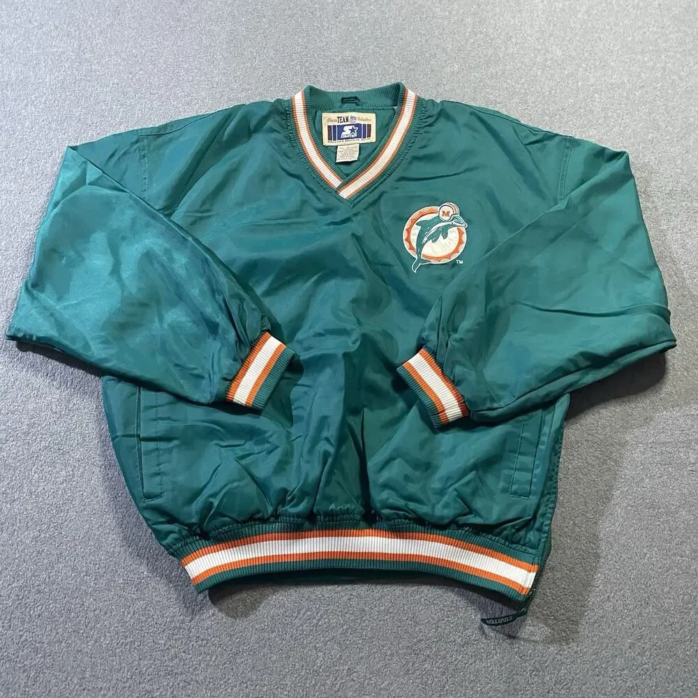 Vintage 90s Starter Dan Marino #13 Miami Dolphins Pullover Jacket Men’s Large